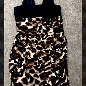 saint tropez leopard print dress